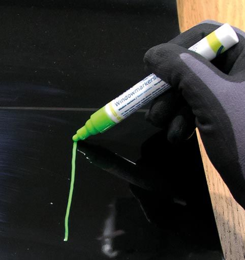 Groene fluoriserende merkstift