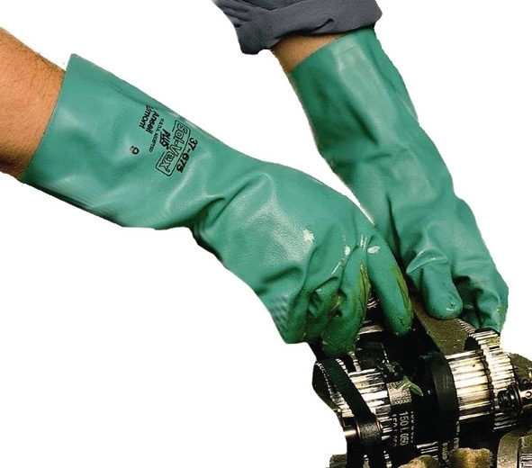 Herbruikbare oplosmiddelbestendigbestendige rubberen handschoenen