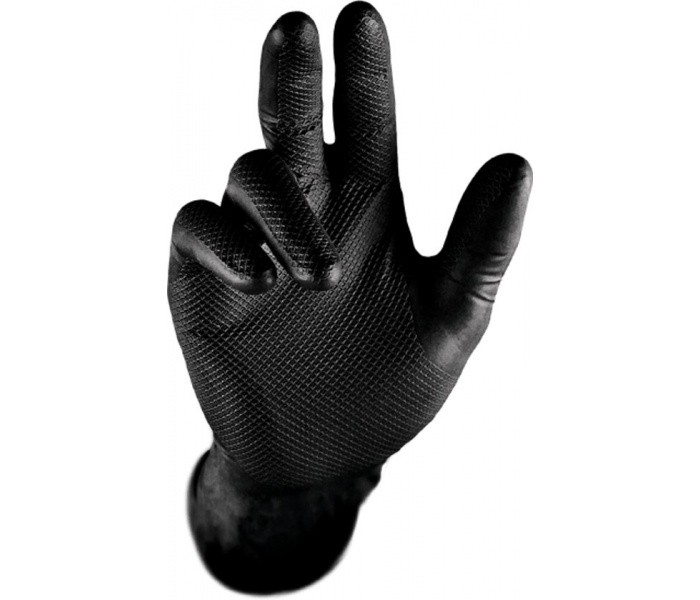 Zwarte Nitril Handschoenen, Wegwerphandschoenen Zwart, Handschoenen voor Monteurs